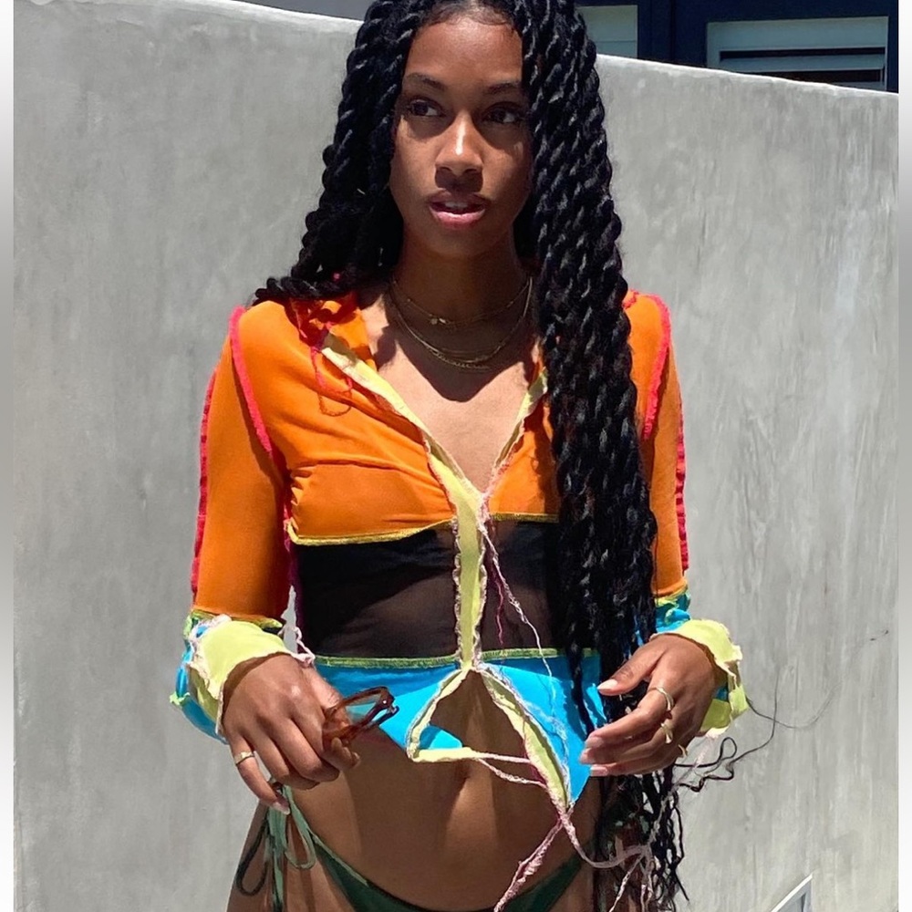 Multicolor mesh top 🌊
